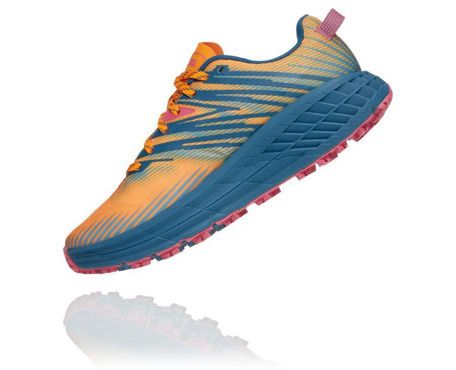 Hoka Australia One One Speedgoat 4 - Womens Trail Shoes Blue - AWPOQ-4379